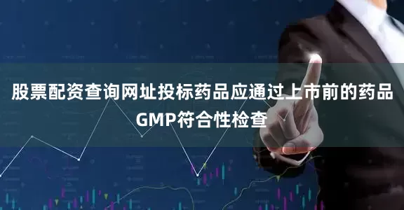 股票配资查询网址投标药品应通过上市前的药品GMP符合性检查